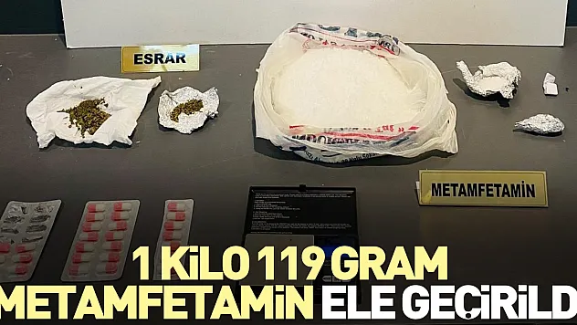 1 kilo 119 gram metamfetamin ele geçirildi