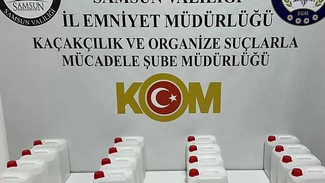 80 litre etil alkol ele geçirildi