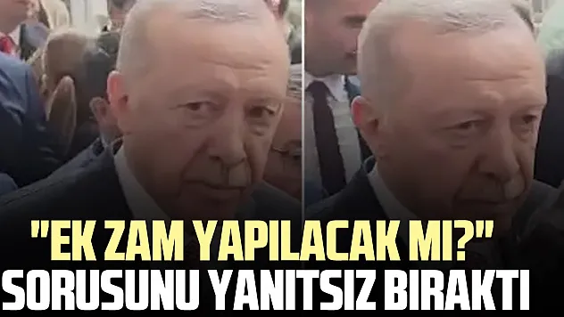 Erdoğan gazetecinin 'Ek zam yapılacak mı?' sorusunu yanıtsız bıraktı