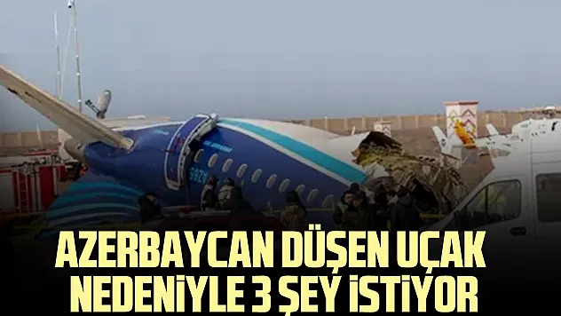 Azerbaycan düşen uçak nedeniyle 3 şey istiyor
