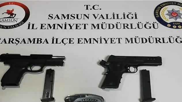 Huzur operasyonunda bıçak ve kurusıkı ele geçirildi!