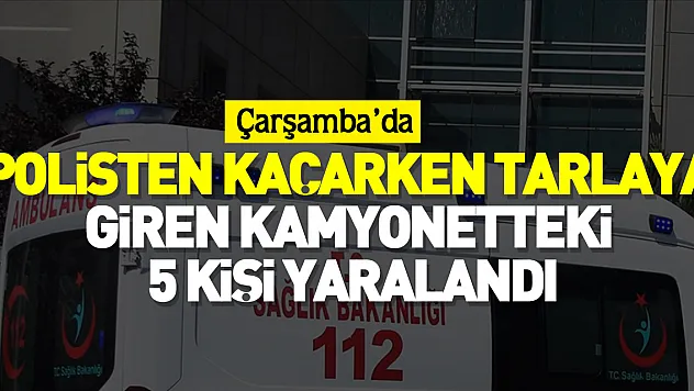 Polisten kaçarken tarlaya girdi
