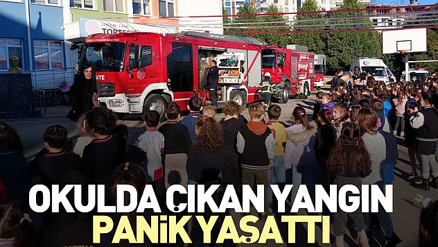 Okulda çıkan yangın panik yaşattı