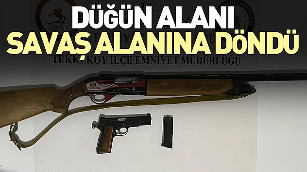 Düğün alanı savaş alanına döndü
