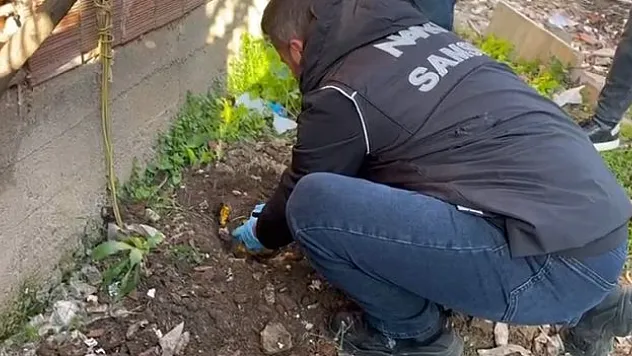 Evin bahçesinden çıkanlar şaşırttı