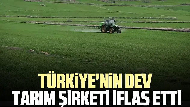 Türkiye'nin dev tarım şirketi iflas etti