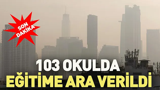 Hava kirliliği nedeniyle 103 okulda eğitime ara verildi