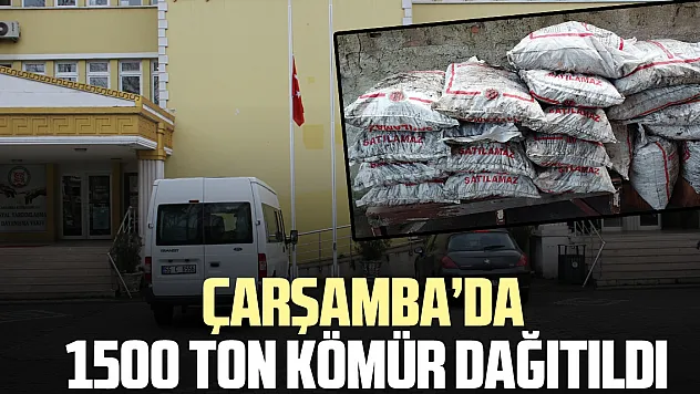 ÇARŞAMBA'DA 1500 TON KÖMÜR DAĞITILDI