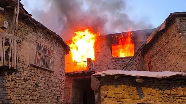 Siirt'te ev yangını