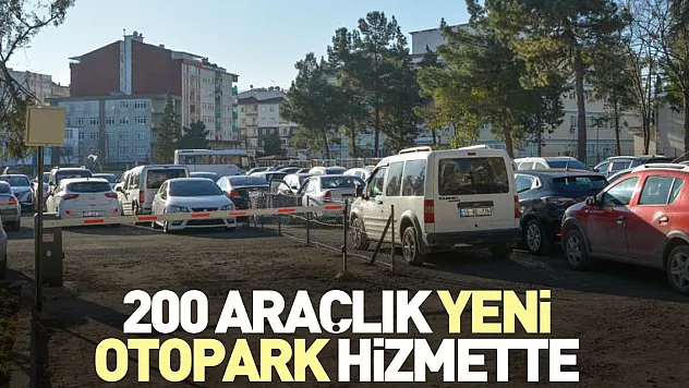200 araçlık yeni otopark hizmette
