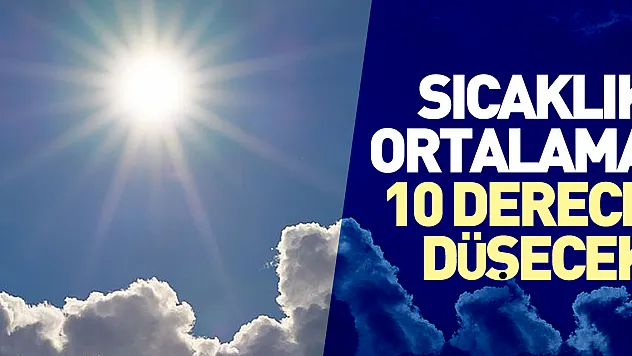 Sıcaklık ortalama 10 derece düşecek
