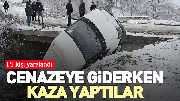 Cenazeye giderken kaza yaptılar