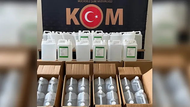 350 litre sahte etil alkol ele geçirildi