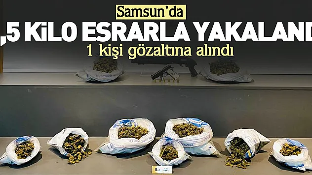 3,5 kilo esrarla yakalandı