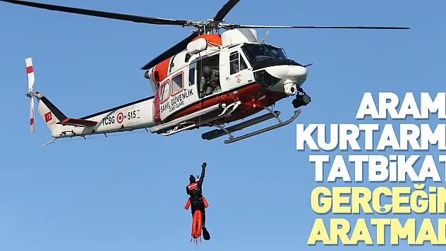 Arama kurtarma tatbikatı gerçeğini aratmadı