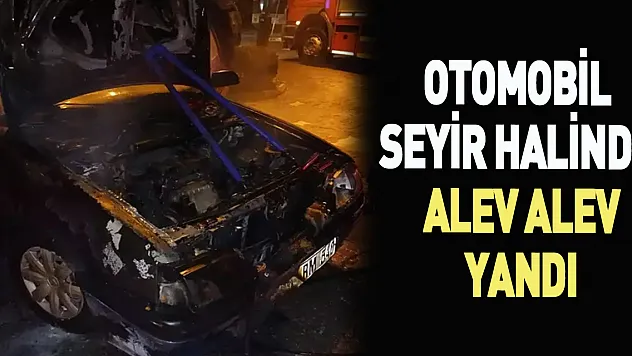 HAREKET HALİNDEKİ ARAÇ YANDI