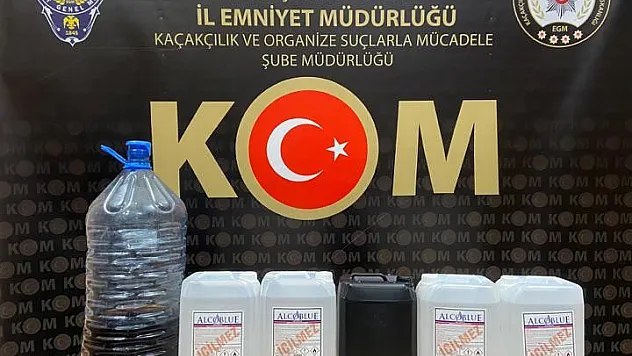 Gümüşhane'de sahte içki operasyonunda 1 kişi yakalandı