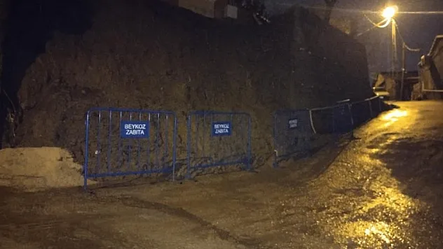 İstinat duvarı çöktü