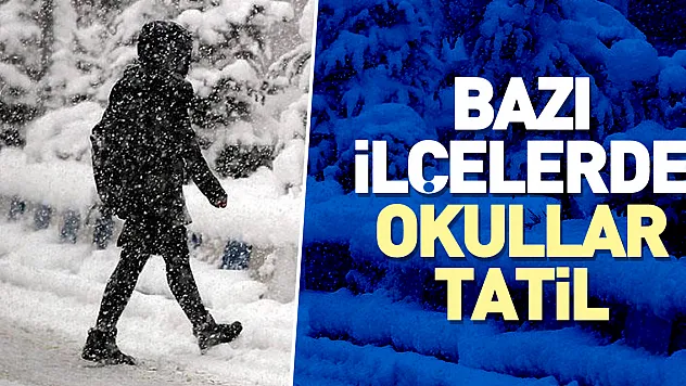 Bazı ilçelerde okullar tatil