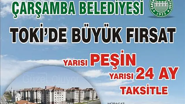 Belediye TOKİ' de ki 25 konutu satışa çıkarttı