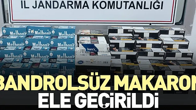 Bandrolsüz makaron ele geçirildi
