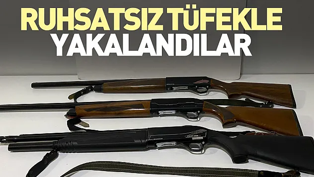 Ruhsatsız tüfekle yakalandılar
