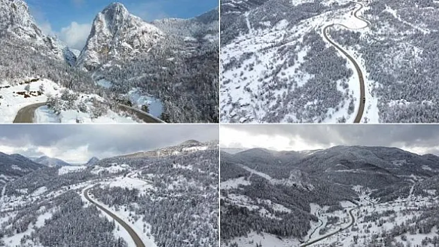 Ersizlerdere Kanyonu'nda kış güzelliği