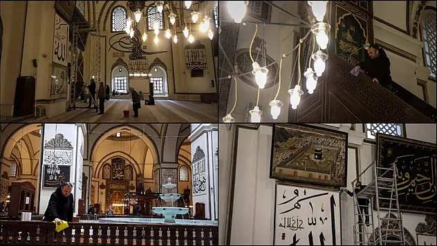 Ulu Cami ramazana gül suyuyla hazırlanıyor