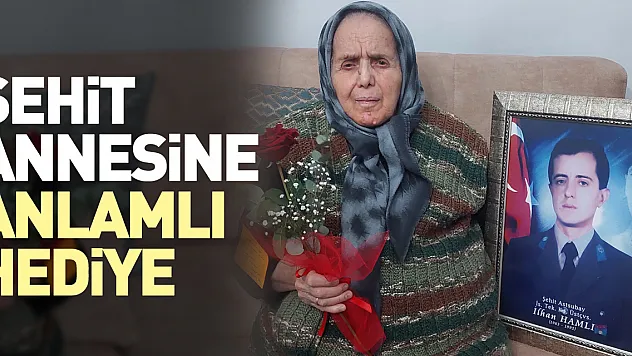 Şehit annesine anlamlı hediye