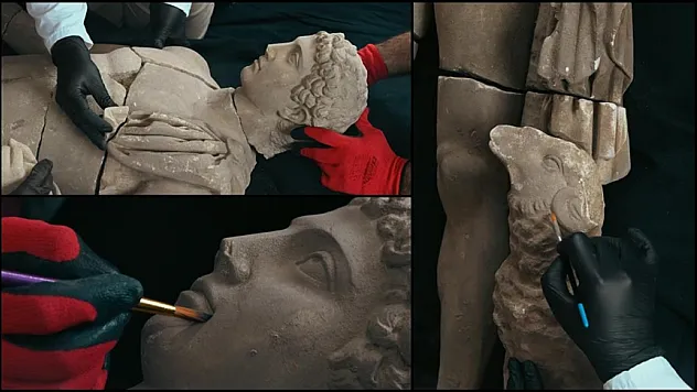 Hermes heykeli gün yüzüne çıkarıldı