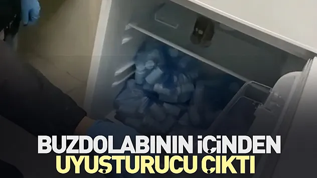 Buzdolabının içinden uyuşturucu çıktı