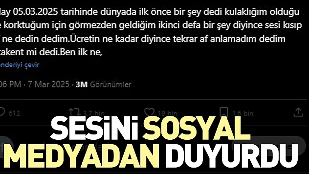 Sesini sosyal medyadan duyurdu