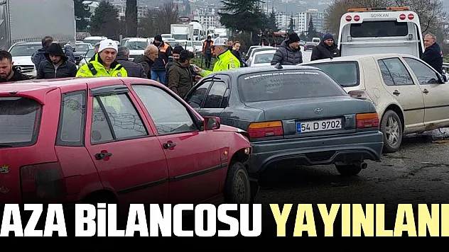 KAZA BiLANCOSU YAYINLANDI