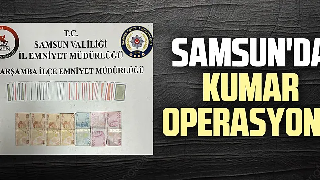 Samsun'da kumar operasyonu