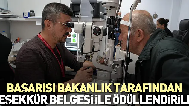 Başarısı bakanlık tarafından teşekkür belgesi ile ödüllendirildi