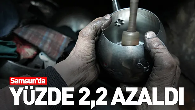 Samsun'da yüzde 2,2 azaldı