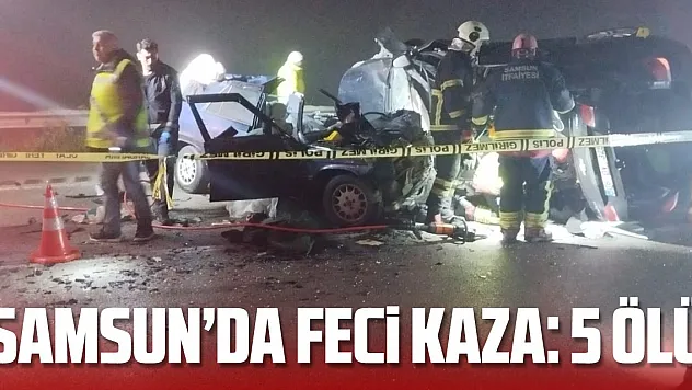 Samsun'da feci kaza: 5 ölü