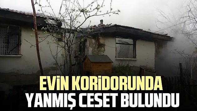 evin koridorunda YANMIŞ CESET BULUNDU