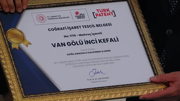 Van Gölü'nün 'incisi' tescillendi