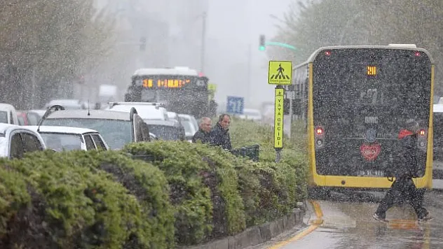 Çorum'da kar yağış