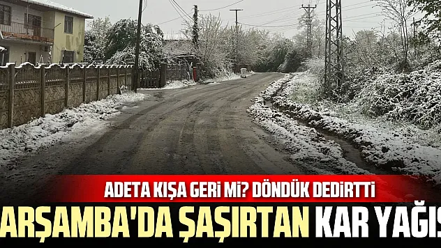 Çarşamba'da Şaşırtan Kar Yağışı:  Adeta kışa geri mi? Döndük dedirtti