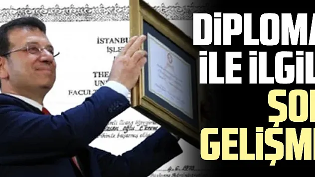 diploma ile ilgili şok gelişme