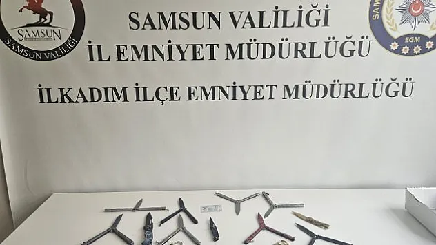 13 bıçak ile muşta ele geçirildi