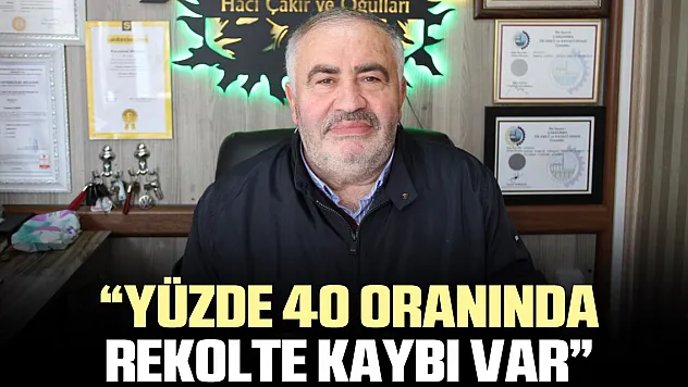 'Yüzde 40 oranında rekolte kaybı var'