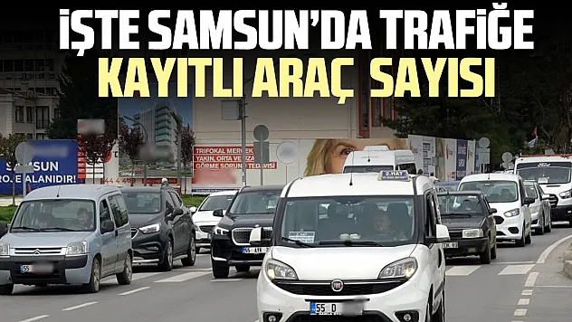 iŞTE SAMSUN'DA TRAFiĞE KAYITLI ARAÇ  SAYISI