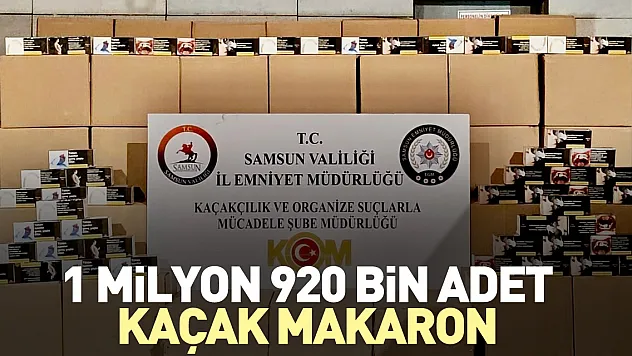 1 milyon 920 bin adet kaçak makaron