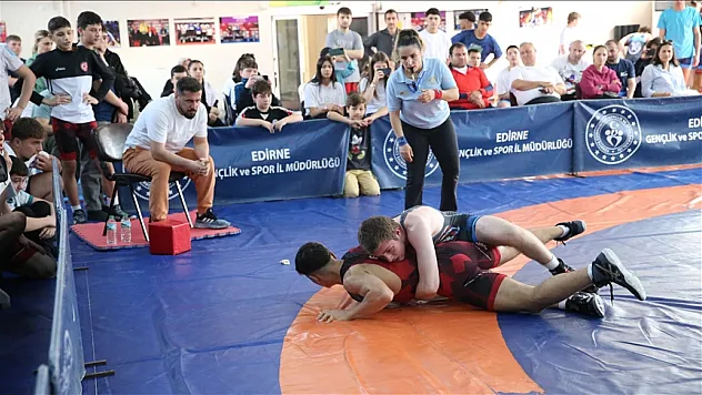 Türk ve ABD'li güreşçiler dostluk turnuvasında karşılaştı