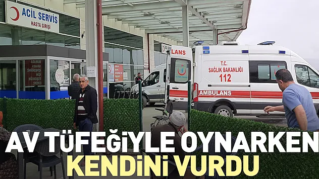 Av tüfeğiyle oynarken kendini vurdu