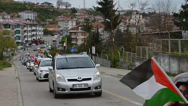 Samsun'da destek konvoyu
