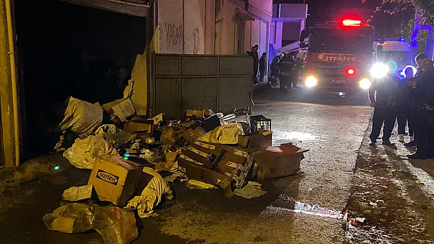 Depoda çıkan yangın korkuttu